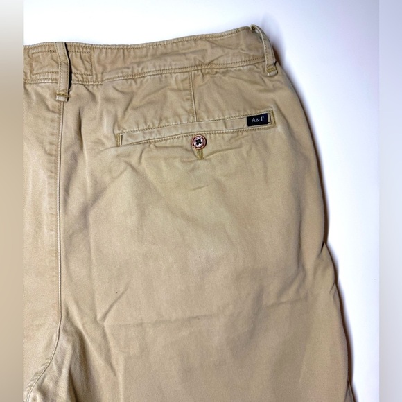 Abercrombie & Fitch Mens Khaki Chino Cotton Casual Classic Shorts Size- 34 - Picture 5 of 5